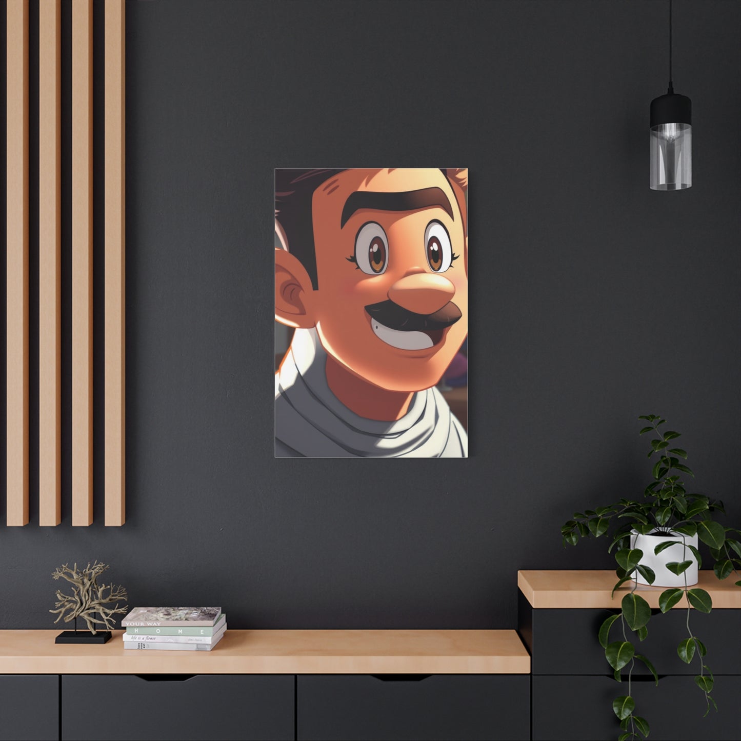 Serene Cartoon Reverie Wall Art & Canvas Print