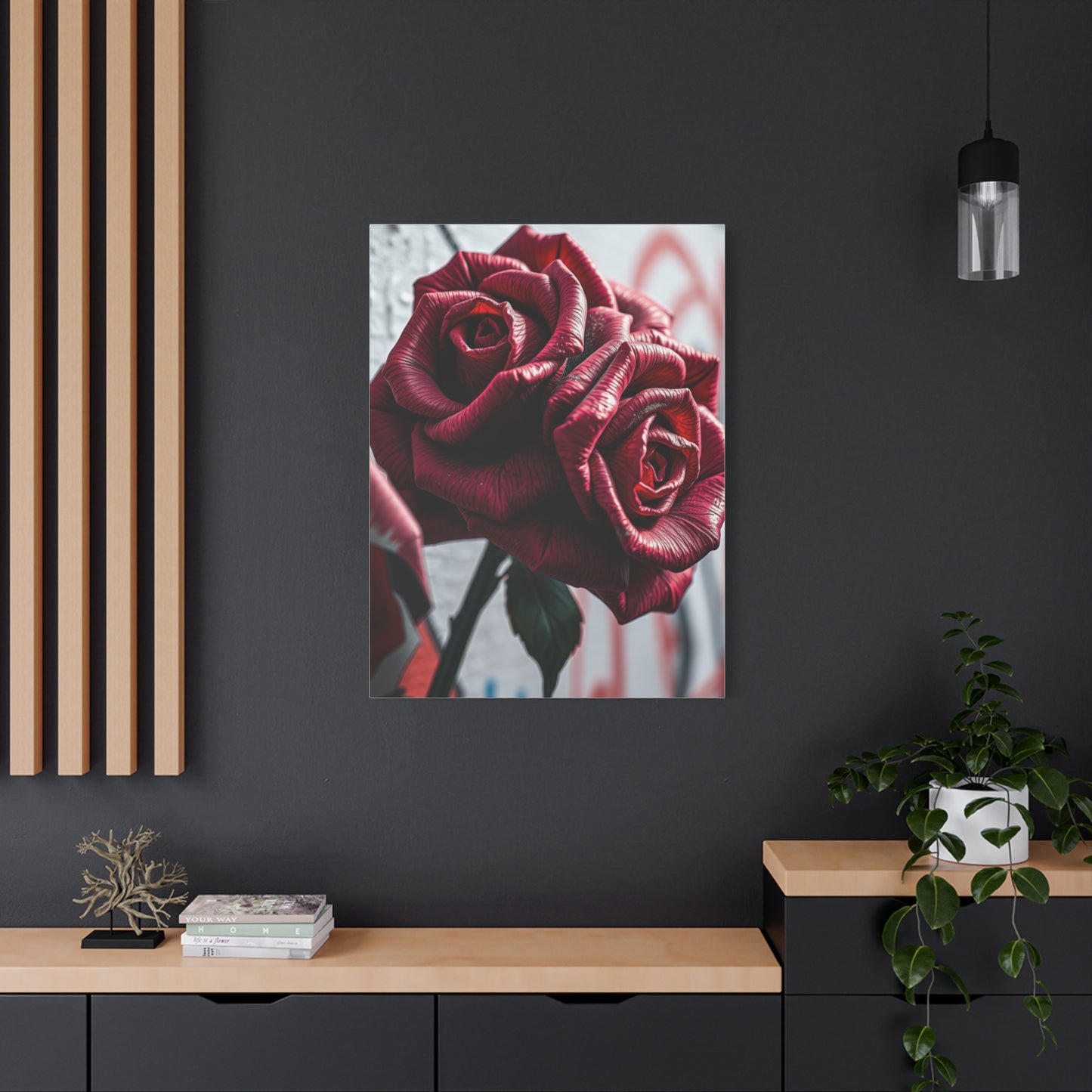Vivid Rose Graffiti Masterpiece Wall Art & Canvas Print