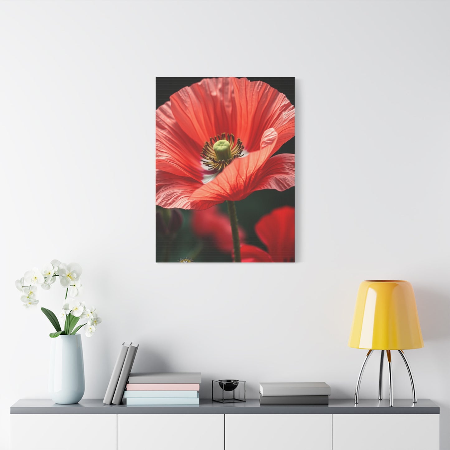 Poppy Flower Art Refined Canvas Wall Art & Canvas Print