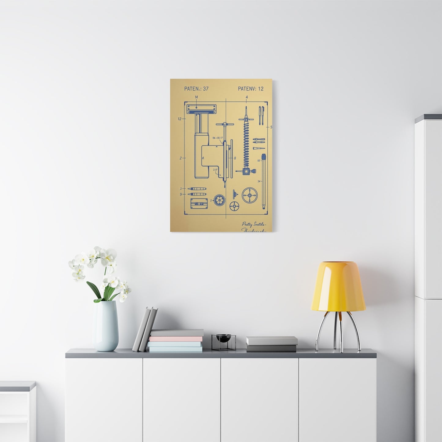 Blueprint & Patent Sketches Art Refined Canvas Wall Art & Canvas Print