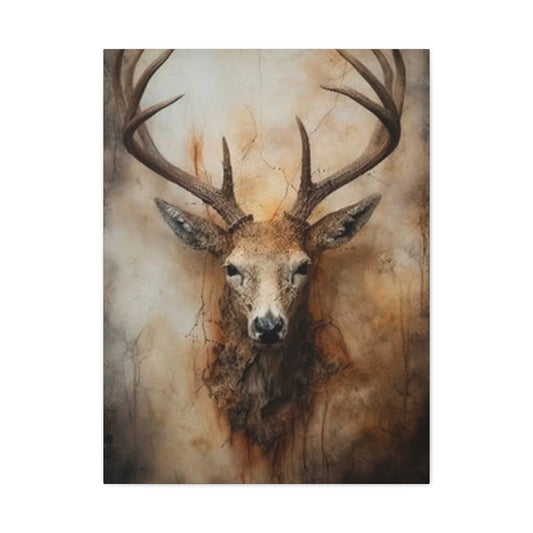 Reindeer Head Painting Wall Art & Canvas Prints