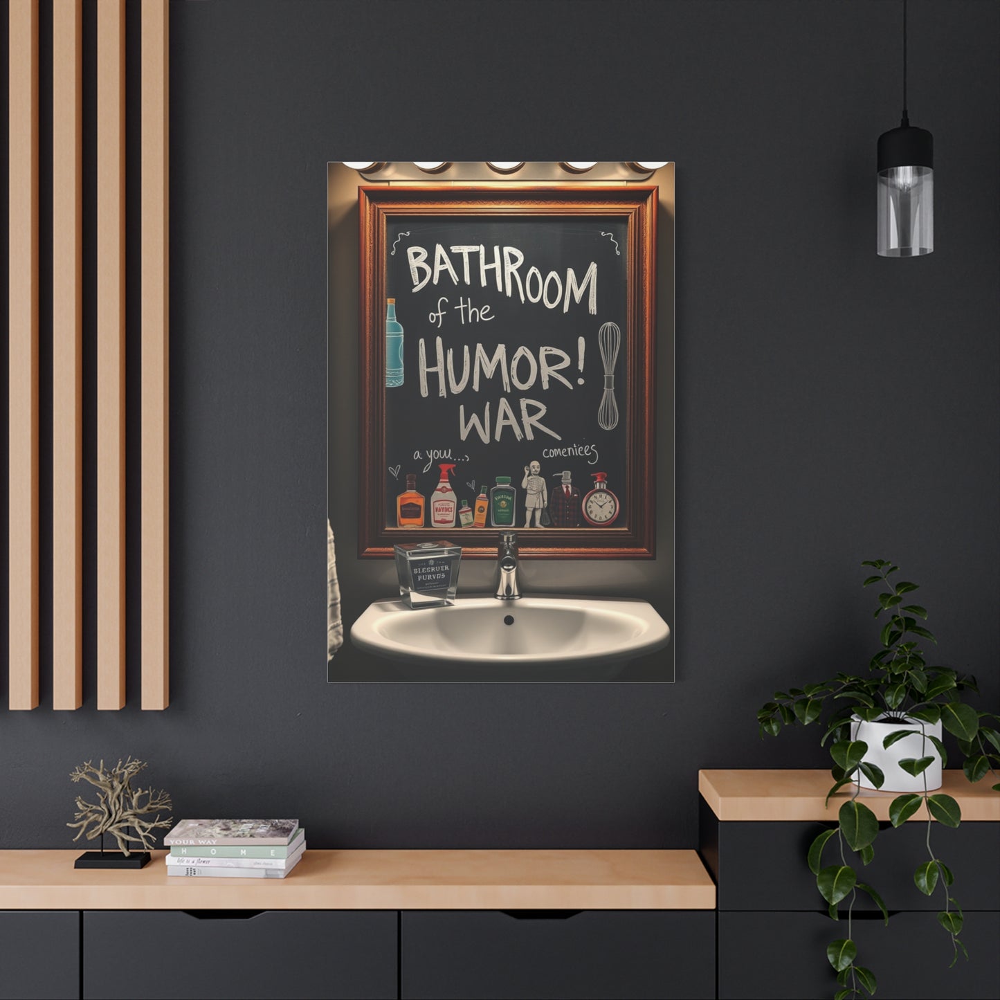 Bathroom Humor Art Luxury Canvas Wall Art & Canvas Print