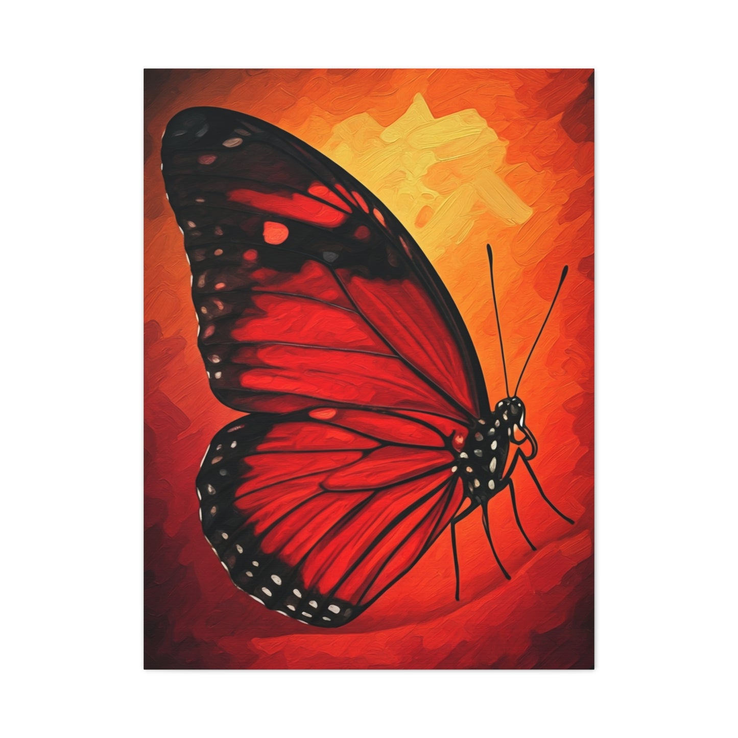 Crimson Butterfly Close-Up Wall Art & Canvas Prints