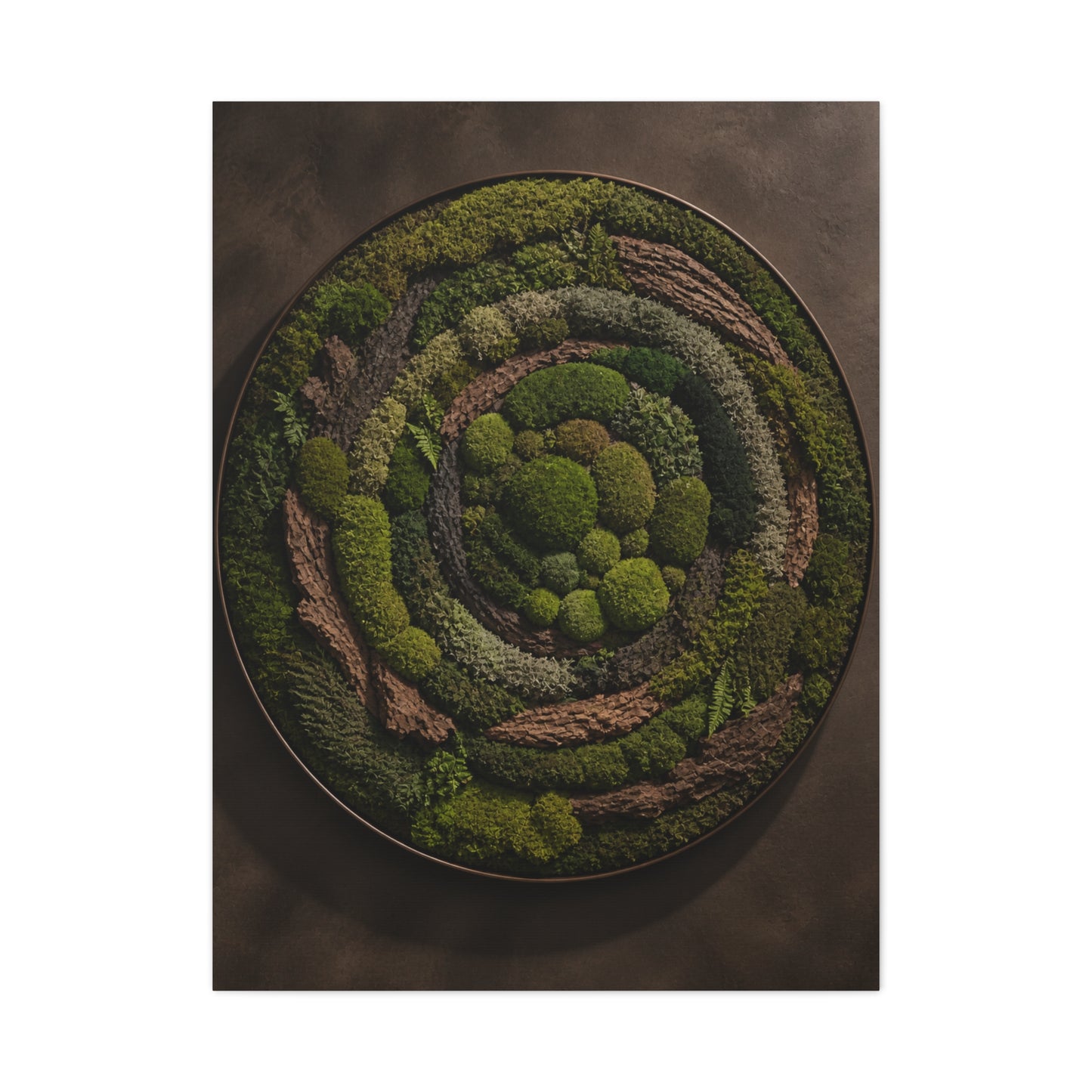 Circular Preserved Moss Relief Wall Art & Canvas Print