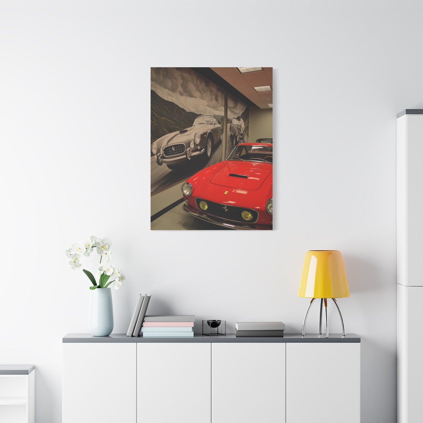 Ferrari Showroom Automotive Wall Art & Canvas Print