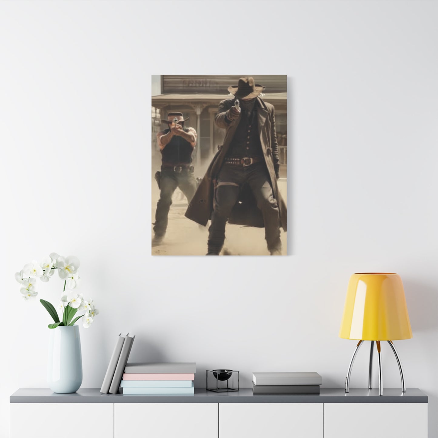 High Noon Gunslinger Showdown Wall Art & Canvas Print