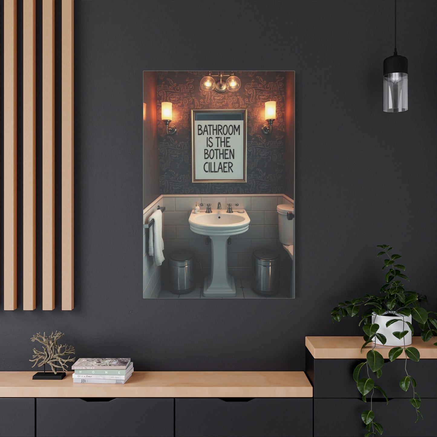 Elite Bathroom Humor Art Vision Wall Art & Canvas Print