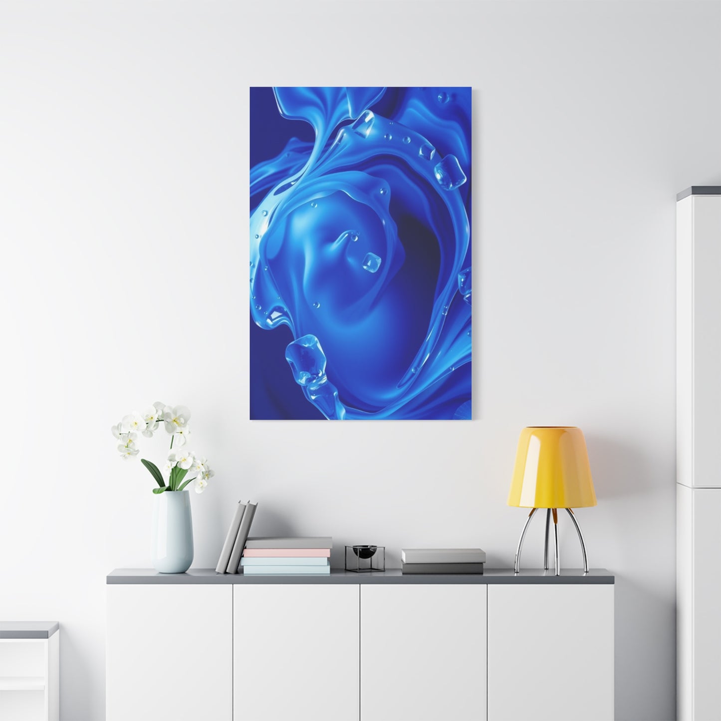 Vision Blue and White Art Art Wall Art & Canvas Print
