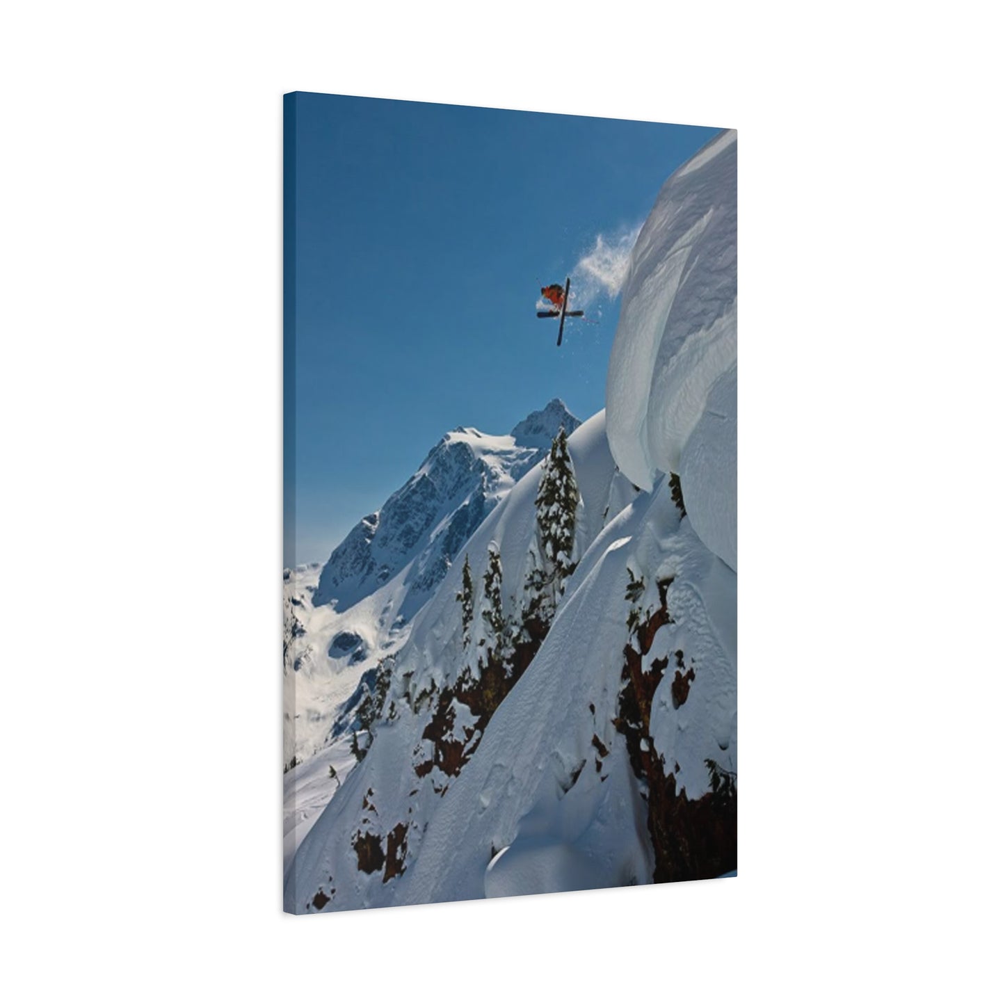 Ski Jumping From Snow Mountain Wall Art & Canvas Prints