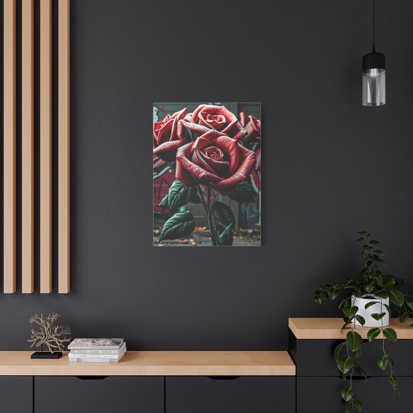 Renaissance Bloom Graffiti Wall Art & Canvas Print