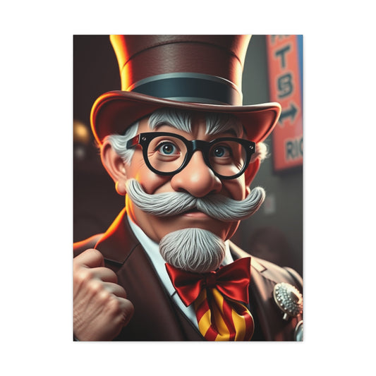 Vision Rich Uncle Pennybags Art Art Wall Art & Canvas Print