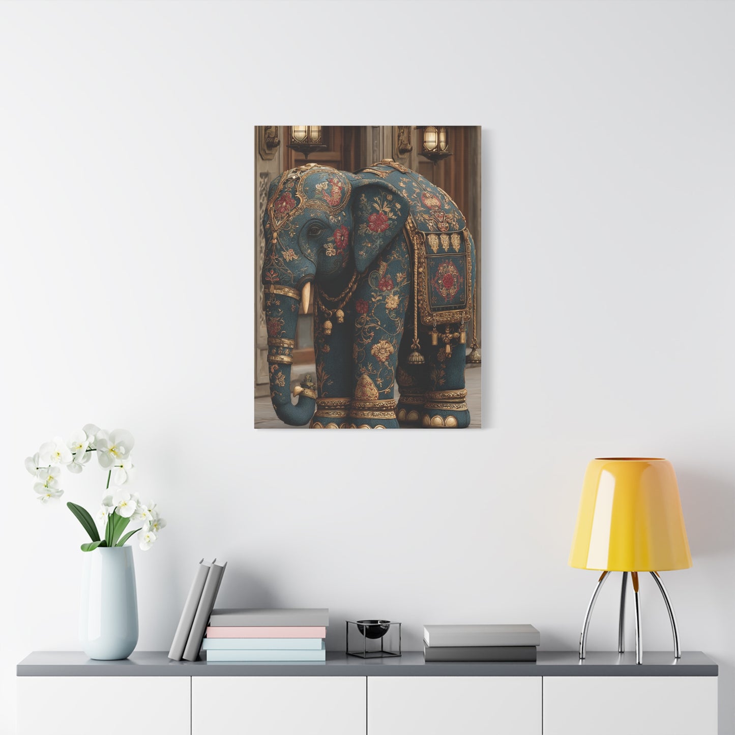 Ornamental Mandala Elephant Portrait Wall Art & Canvas Print