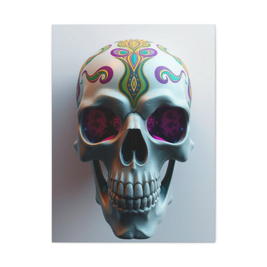 3D Trippy Skull Art By Ali Gulec Art Artisan Canvas Wall Art & Canvas Print