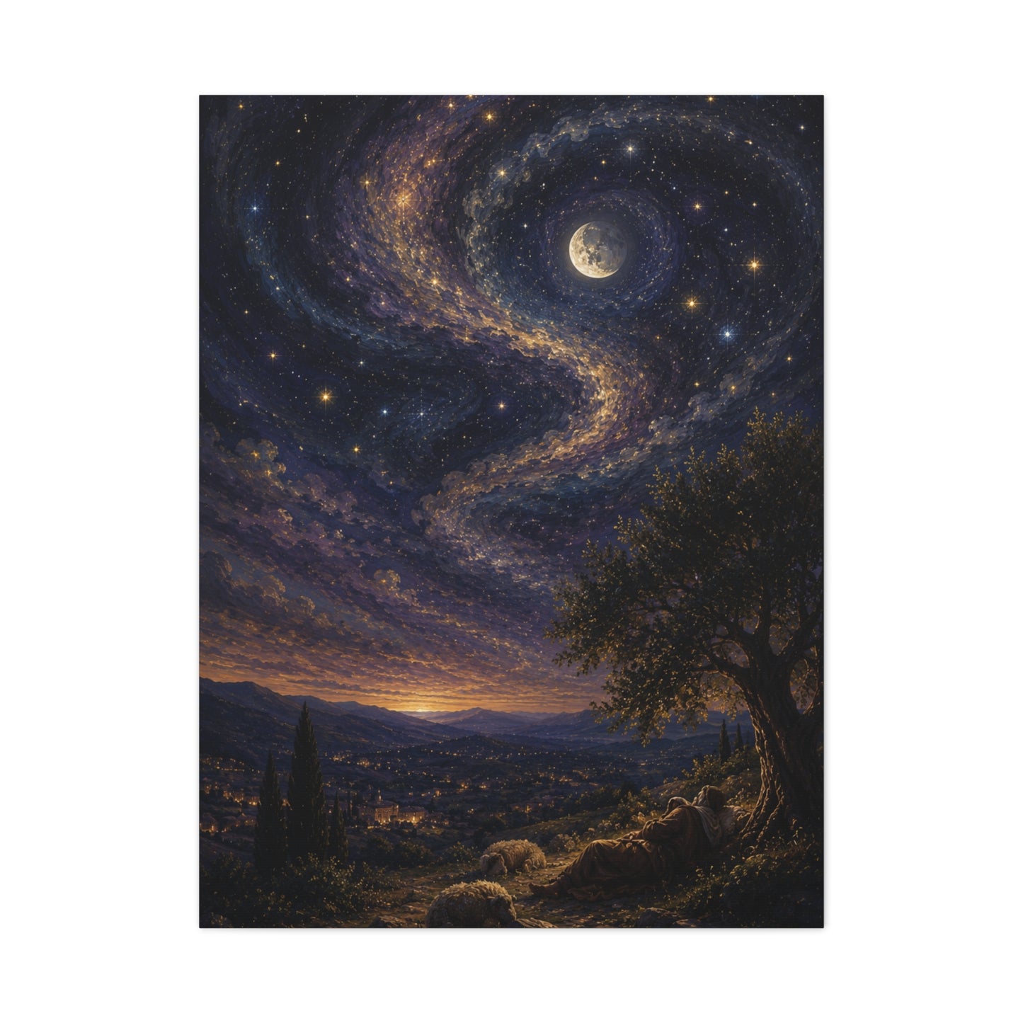 Psalm 8 Celestial Wonder Scripture Wall Art & Canvas Print