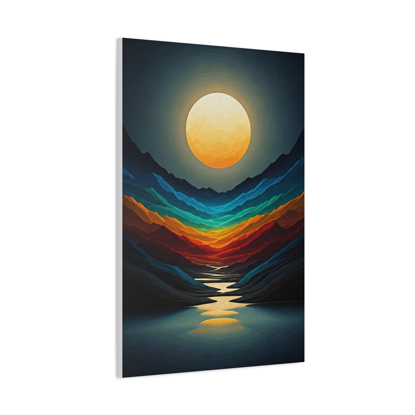 Golden Moon Valley Glow Wall Art & Canvas Print