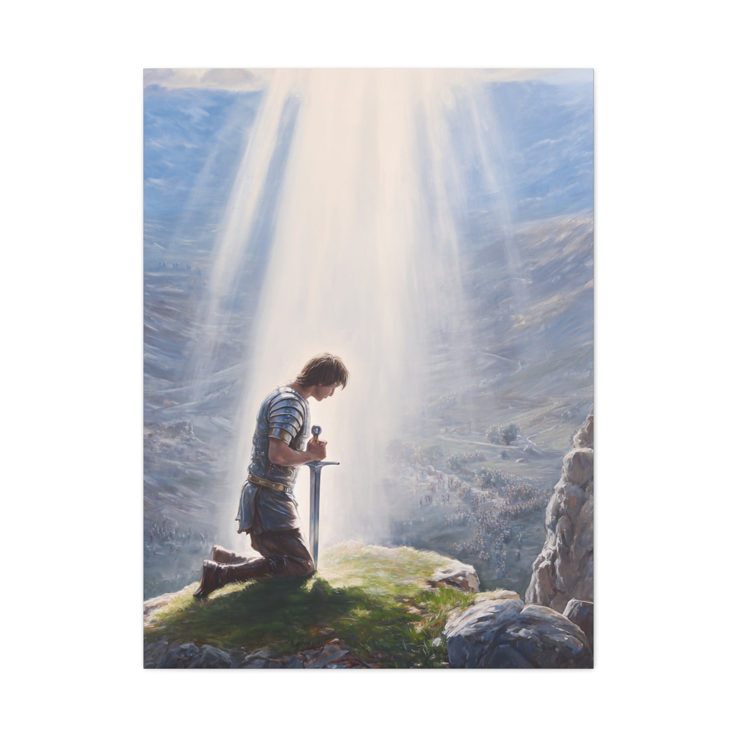King Arthur Claiming Excalibur Sacred Destiny Wall Art & Canvas Print