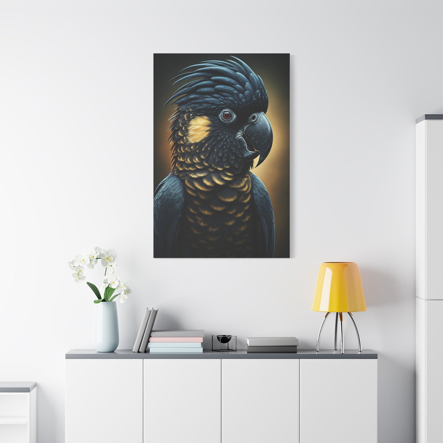 Majestic Black Cockatoo Portrait Wall Art & Canvas Prints