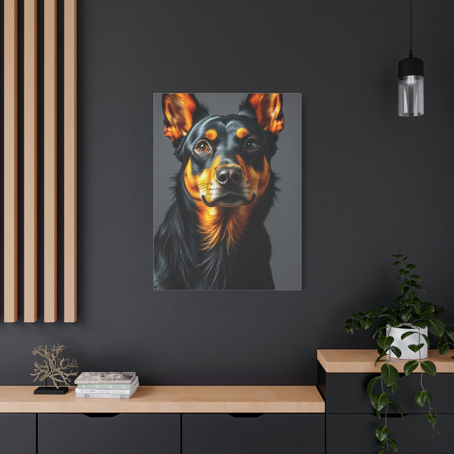 Black and Tan Art Luxury Canvas Wall Art & Canvas Print