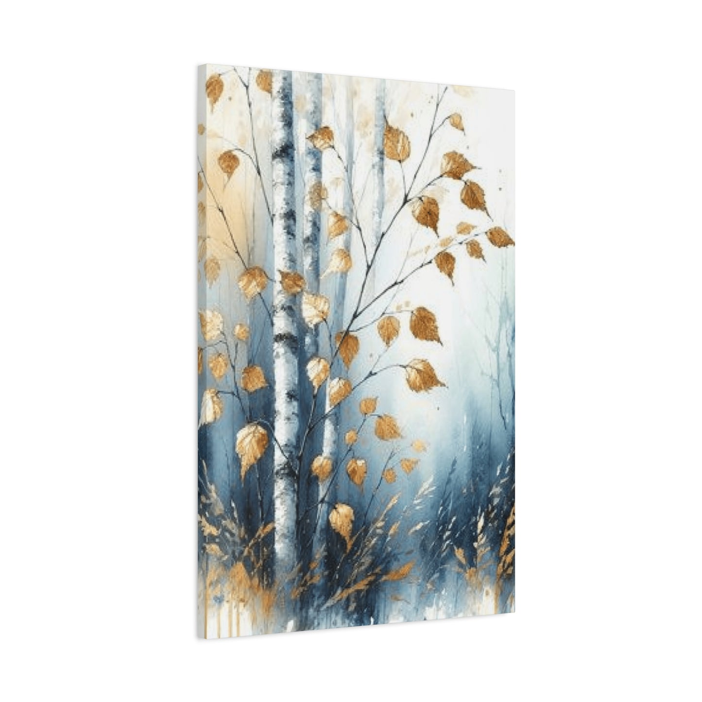 Birch Tree Trunk and Leaves Wall Art & Canvas Prints