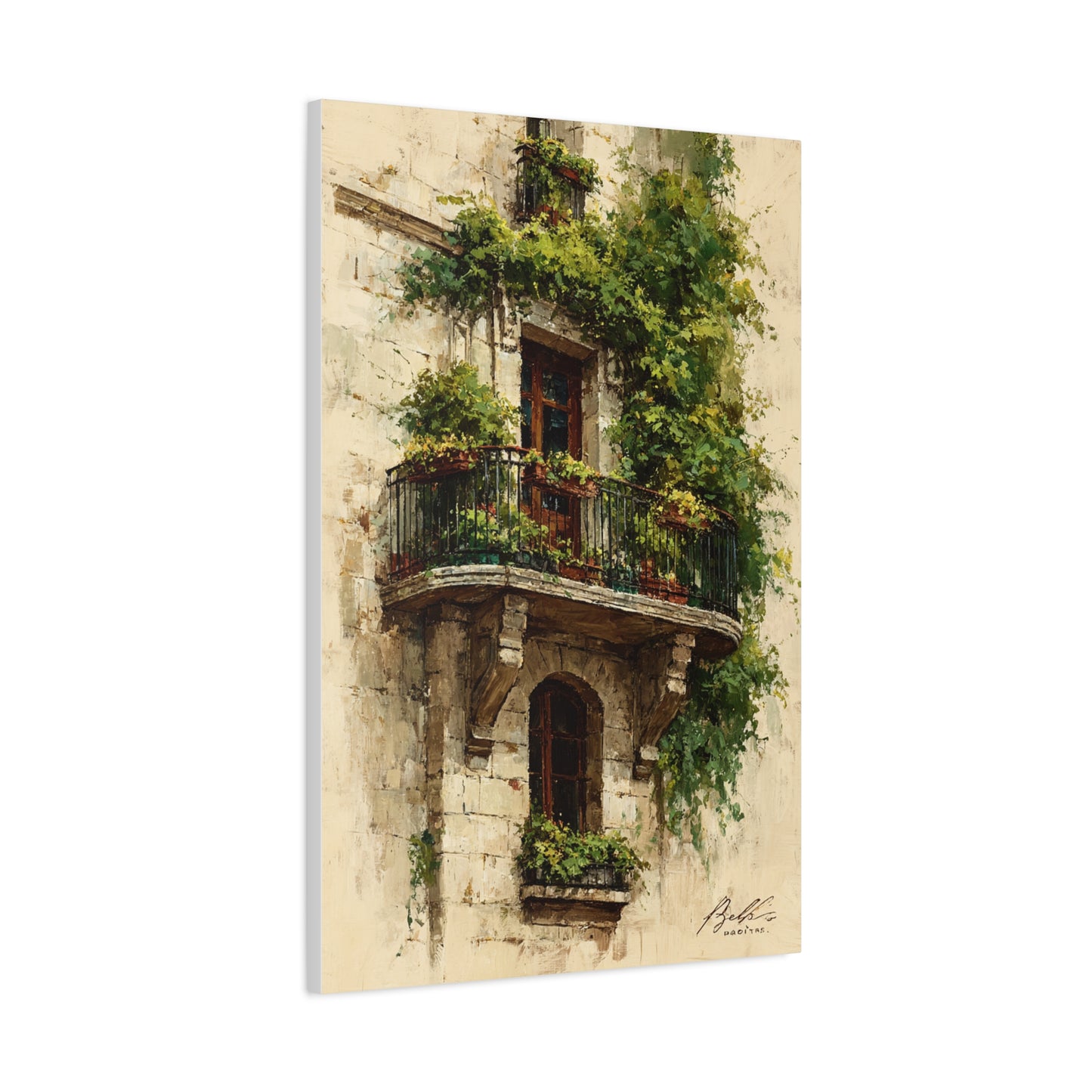 Parisian Balcony Ivy Wall Art & Canvas Print