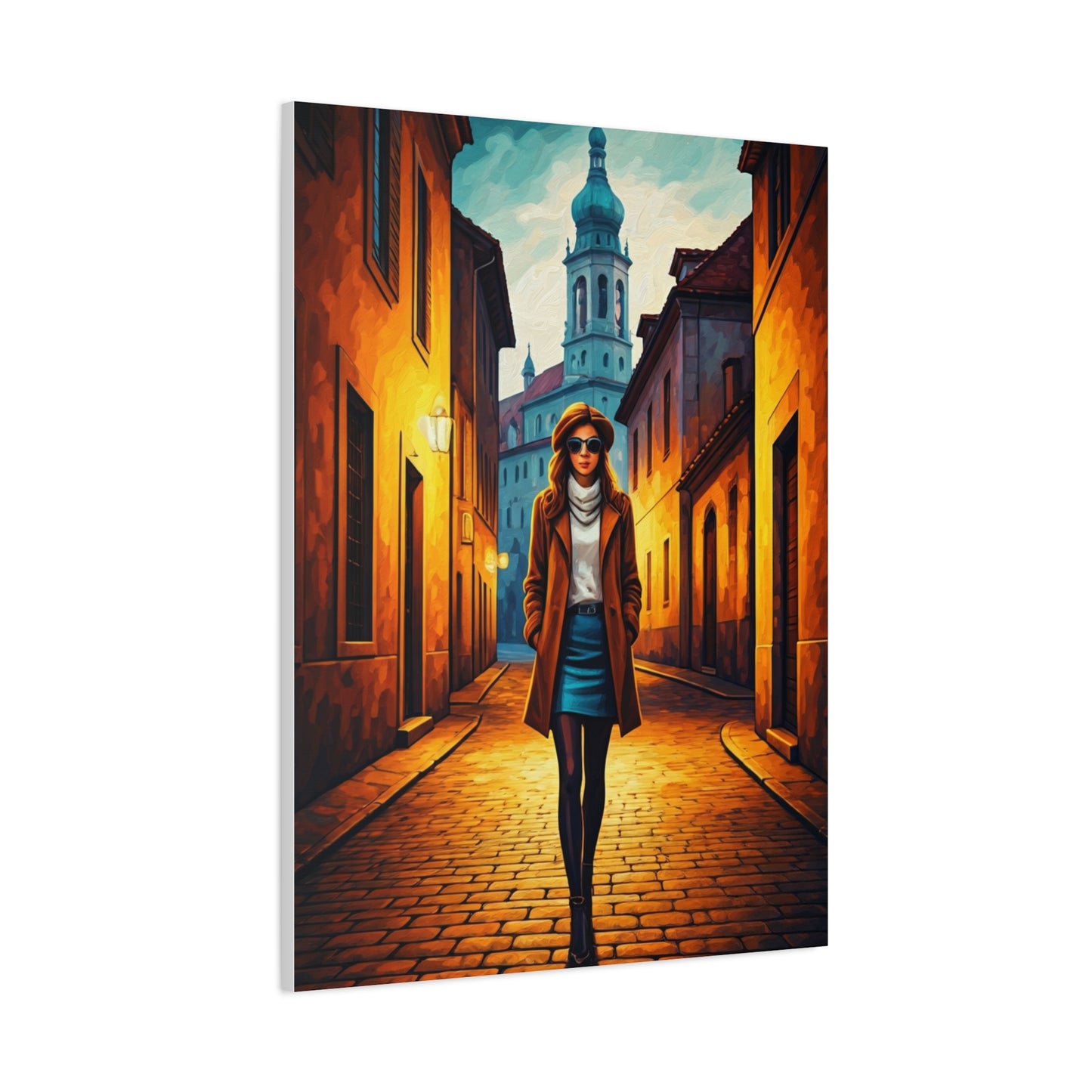 Twilight Alley Stroll Wall Art & Canvas Print