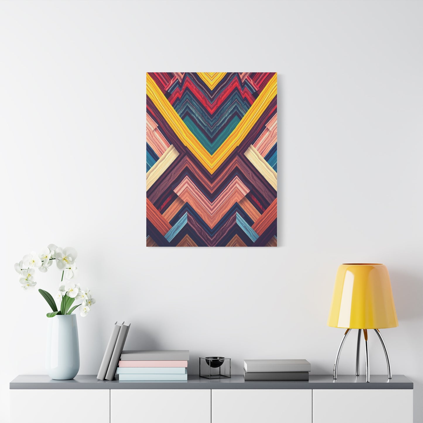 Elite Chevron Pattern Art Vision Wall Art & Canvas Print