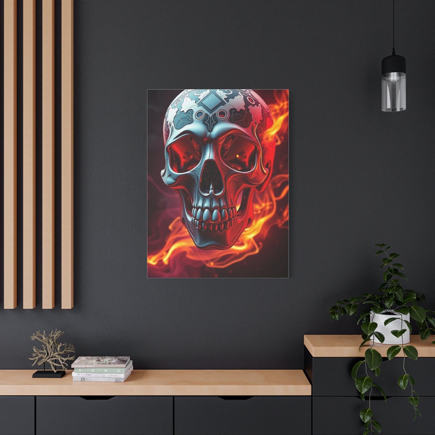 3D Trippy Skull Art By Ali Gulec Art Supreme Canvas Wall Art & Canvas Print
