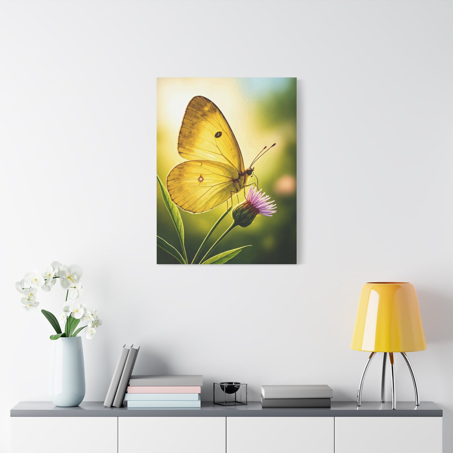 Golden Light Butterfly Close-Up Wall Art & Canvas Prints