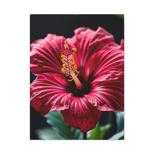 Hibiscus Flower Art Refined Canvas Wall Art & Canvas Print