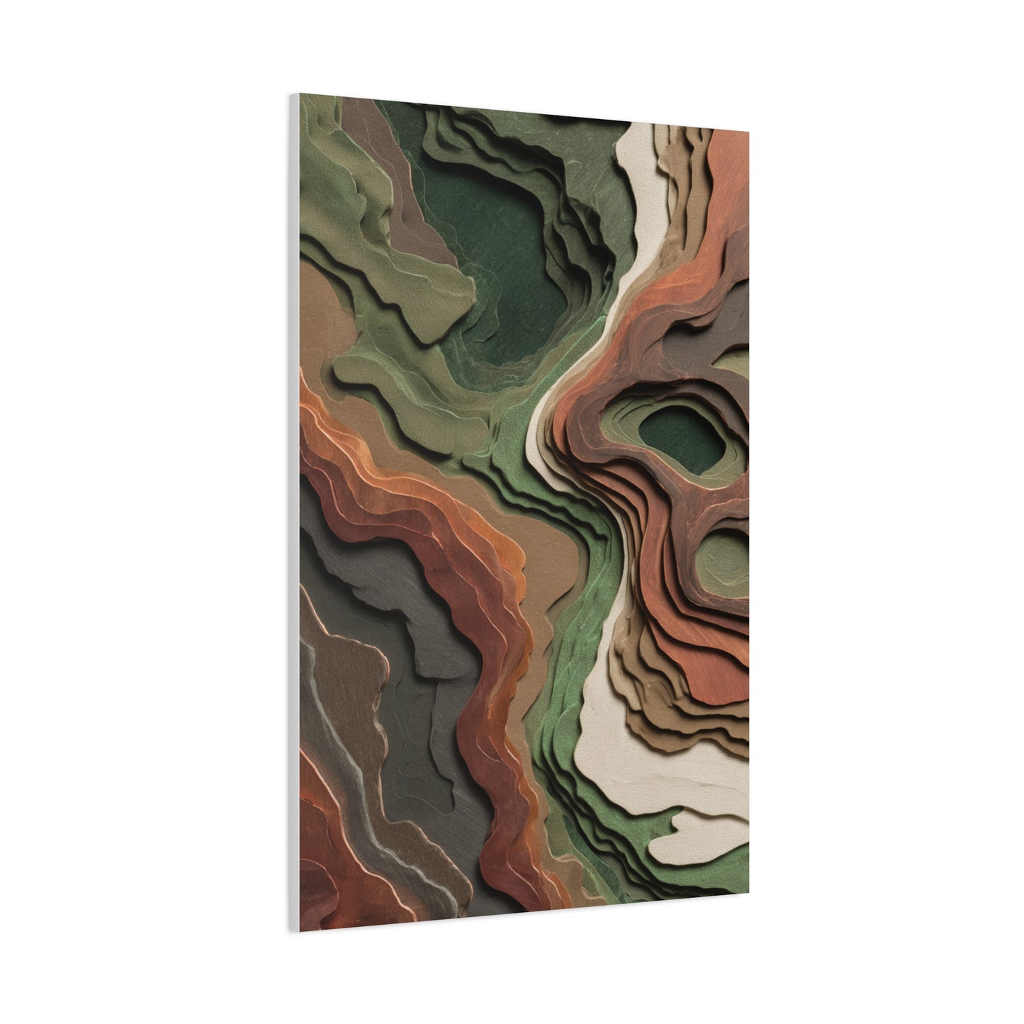 Abstract Terrain Inspired Layered Landscape Wall Art & Canvas Print