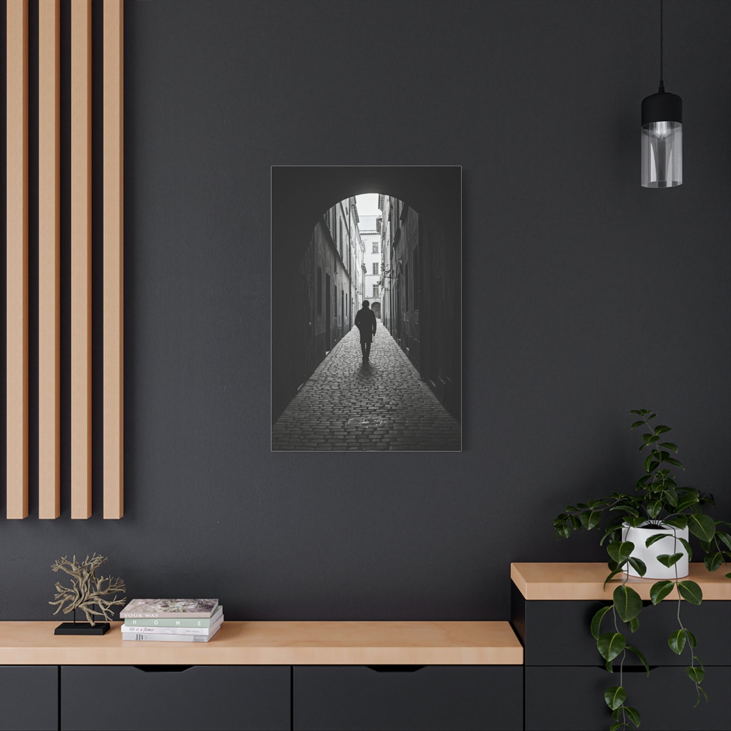 Solitary Alley Silhouette Wall Art & Canvas Prints