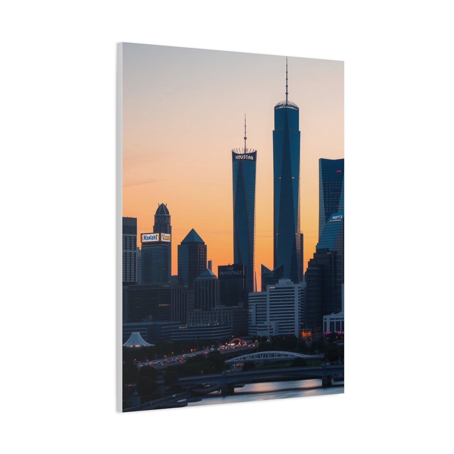 Houston Skylines Art Refined Canvas Wall Art & Canvas Print