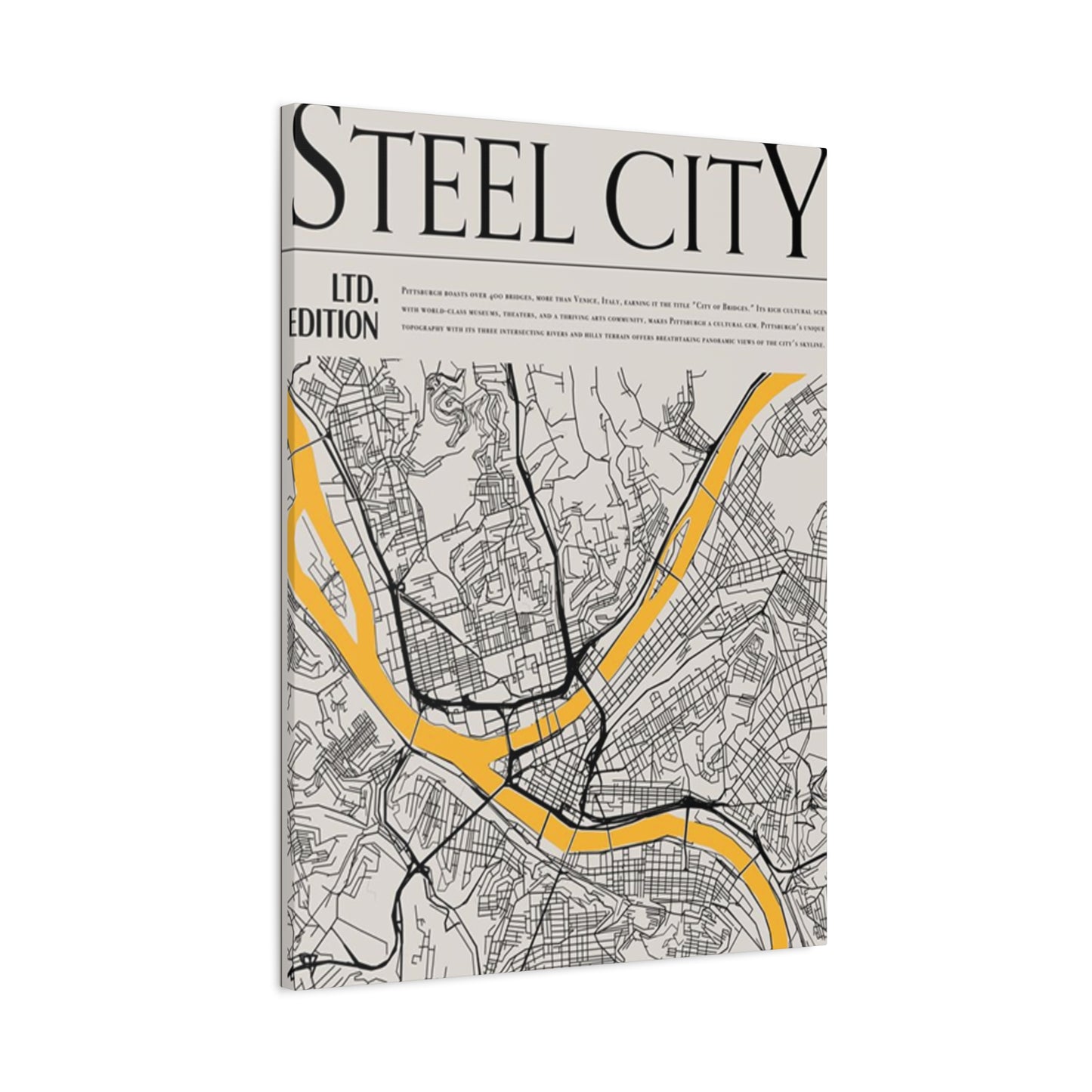 Steel City Poster Wall Art & Canvas Prints