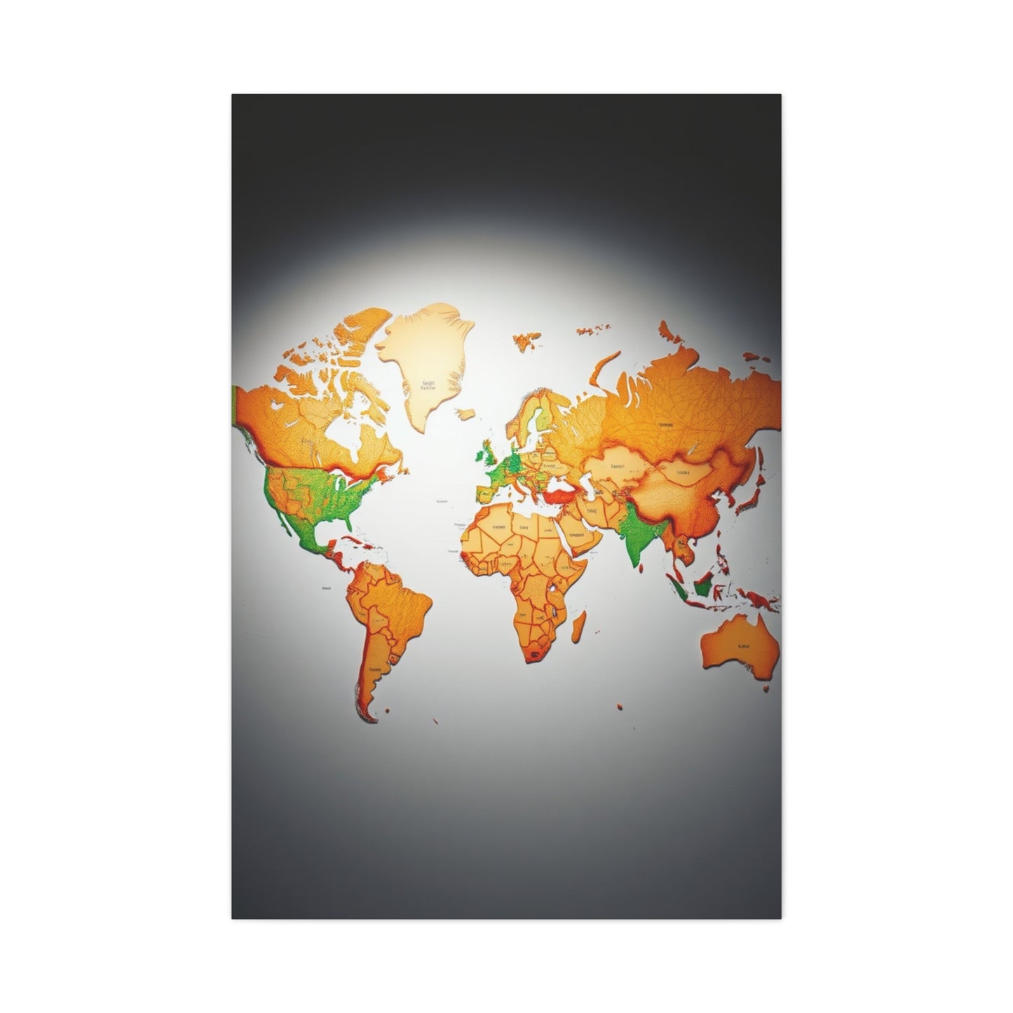 Vision World Map Art Art Wall Art & Canvas Print