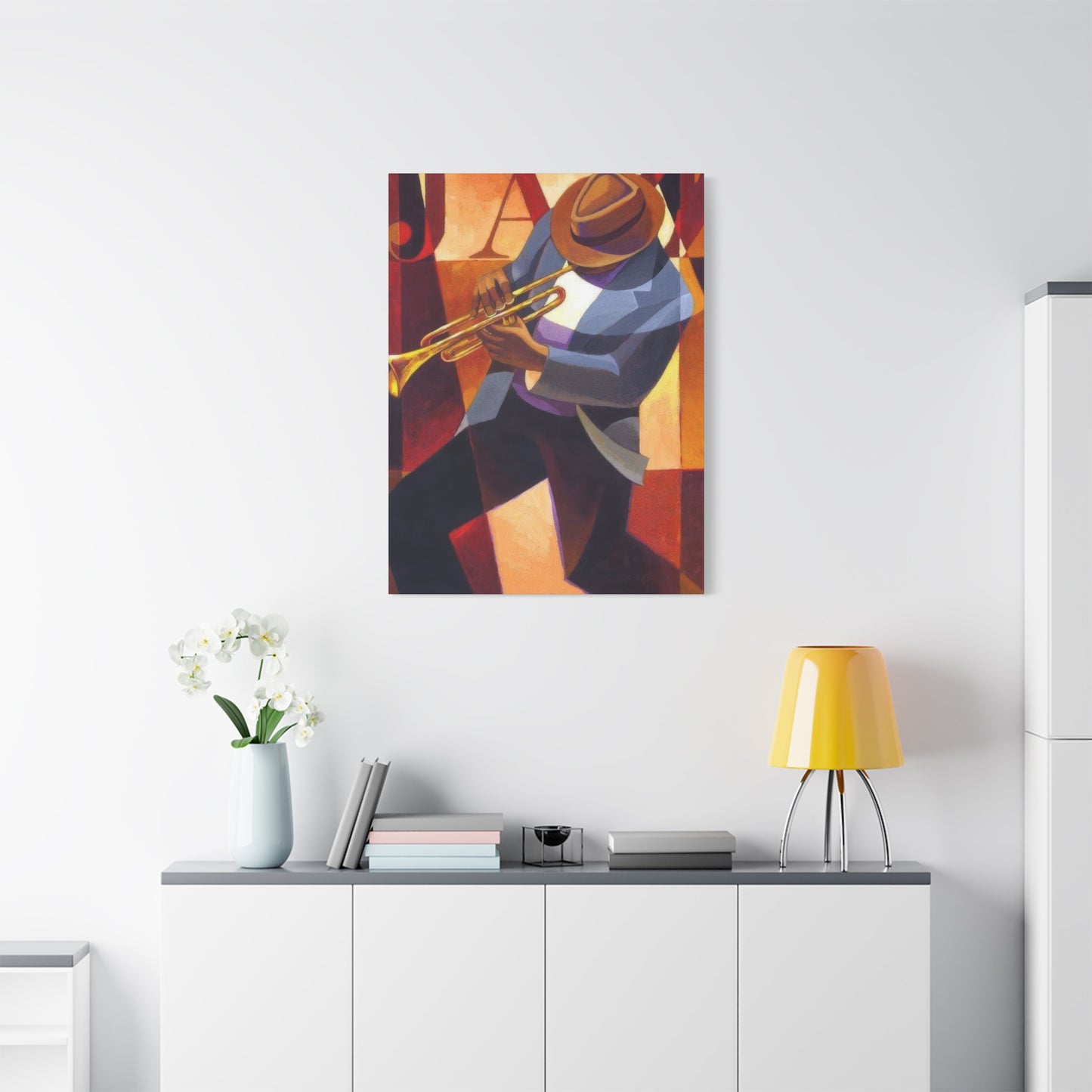 Man With Saxophone Deco Wall Art & Canvas Prints