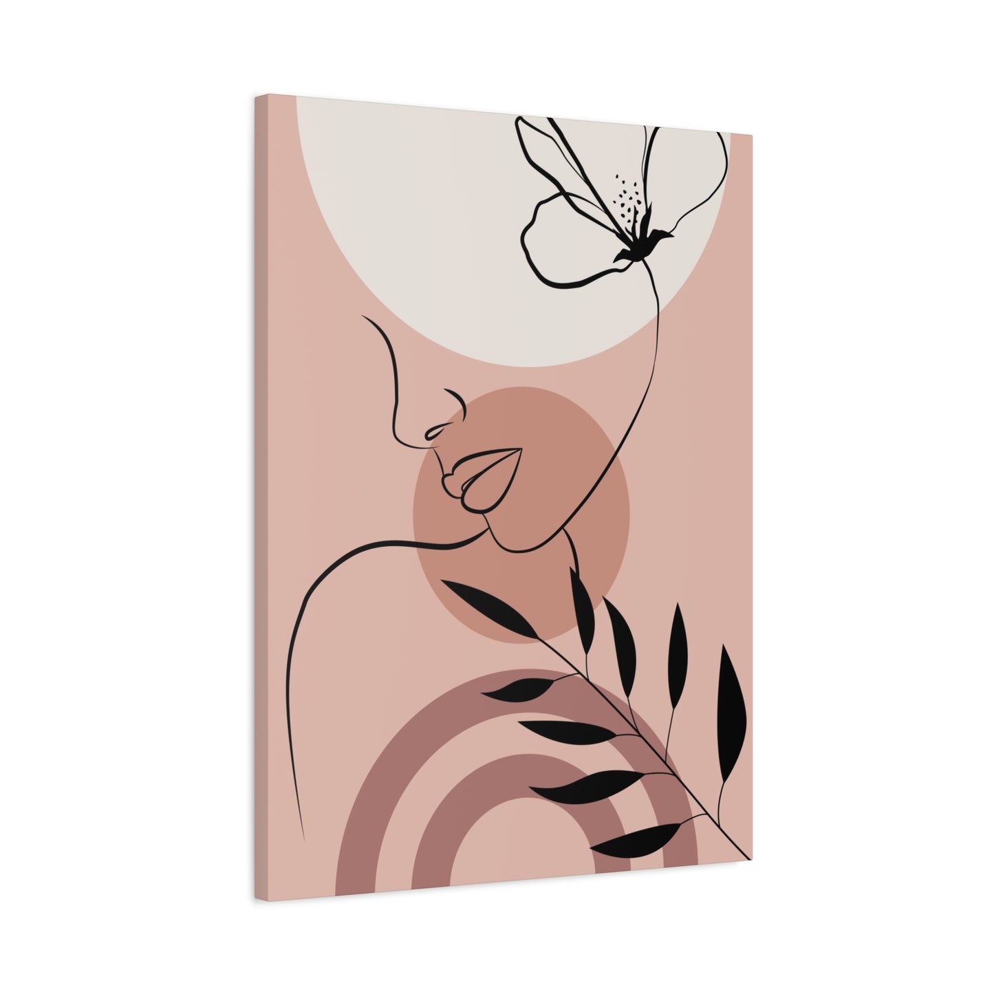 Lady Flower Leaves Deco Wall Art & Canvas Prints