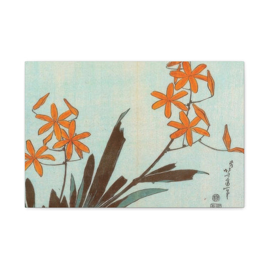 Katsushika Hokusai Orange Orchids Wall Art & Canvas Prints