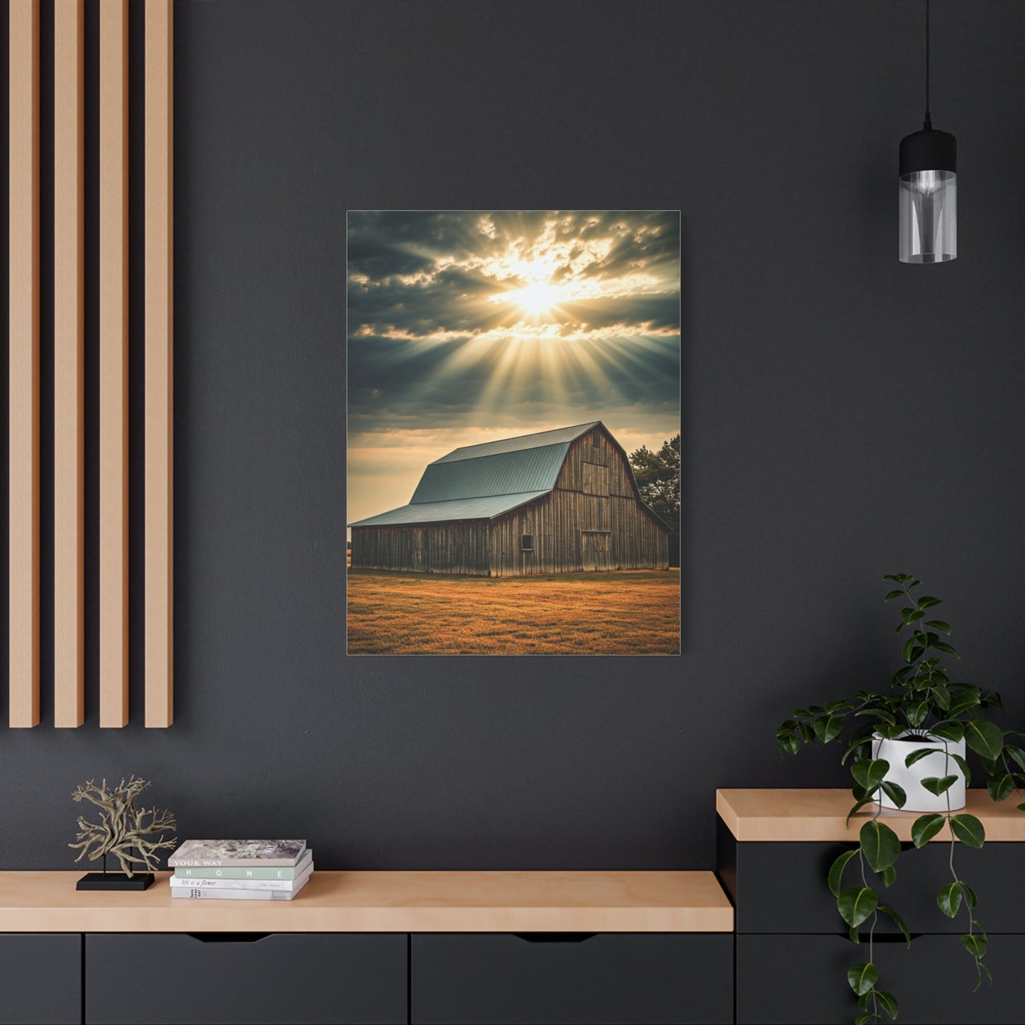 Sunbreak Over the Old Barn Wall Art & Canvas Prints