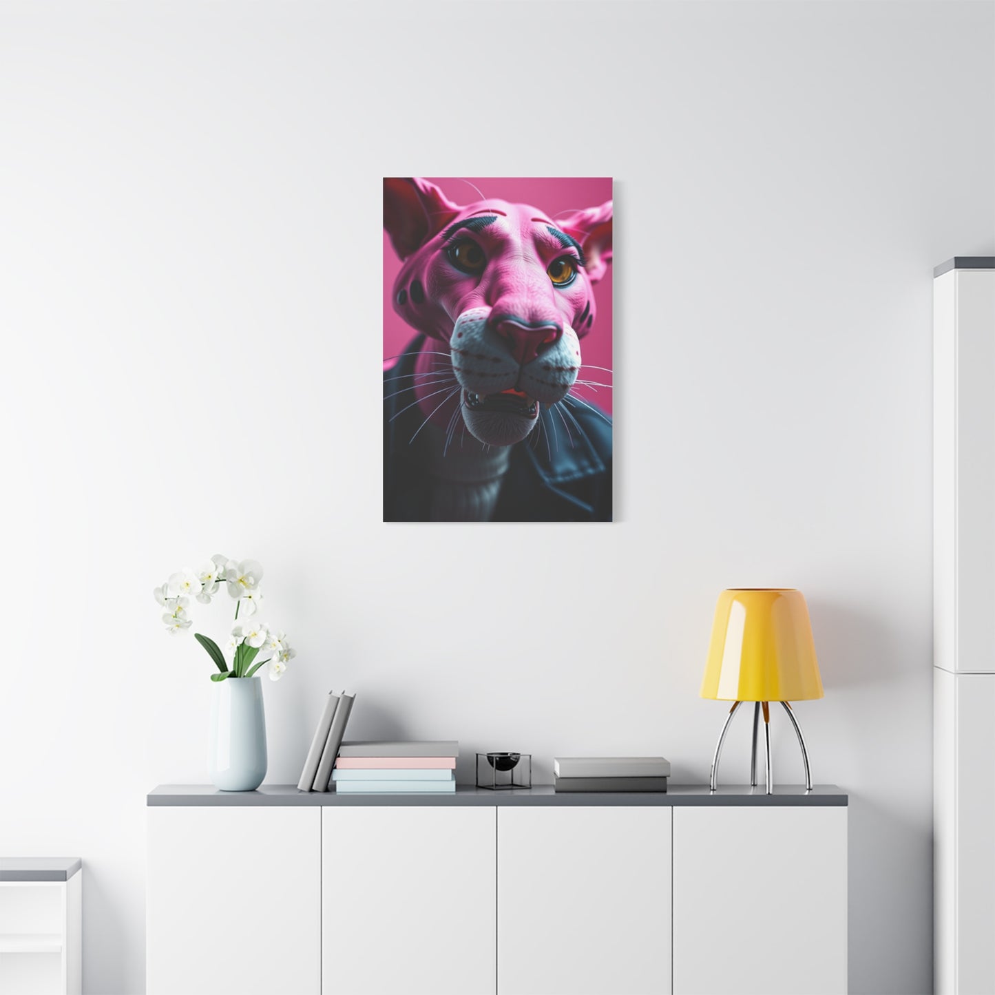 Blush Panther Radiance Wall Art & Canvas Print