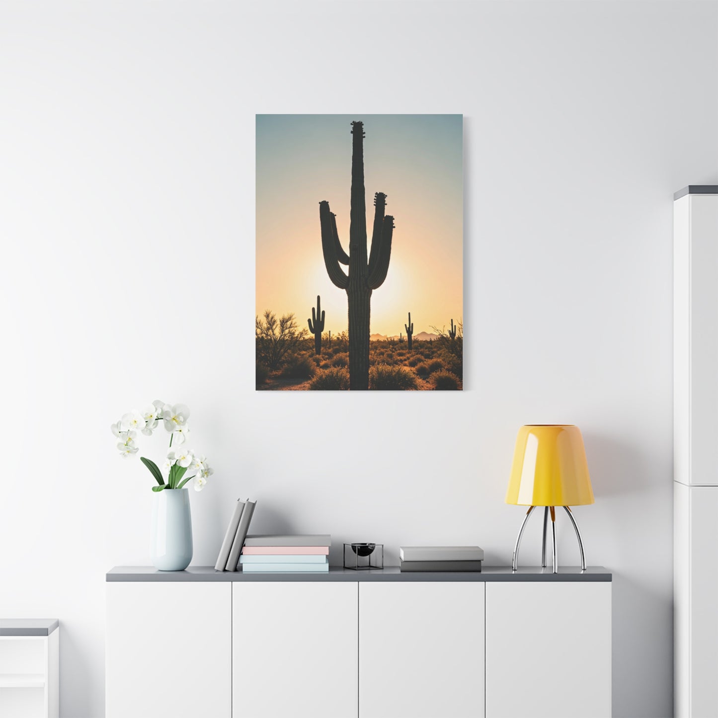 Sunset Saguaro Silhouette Wall Art & Canvas Prints