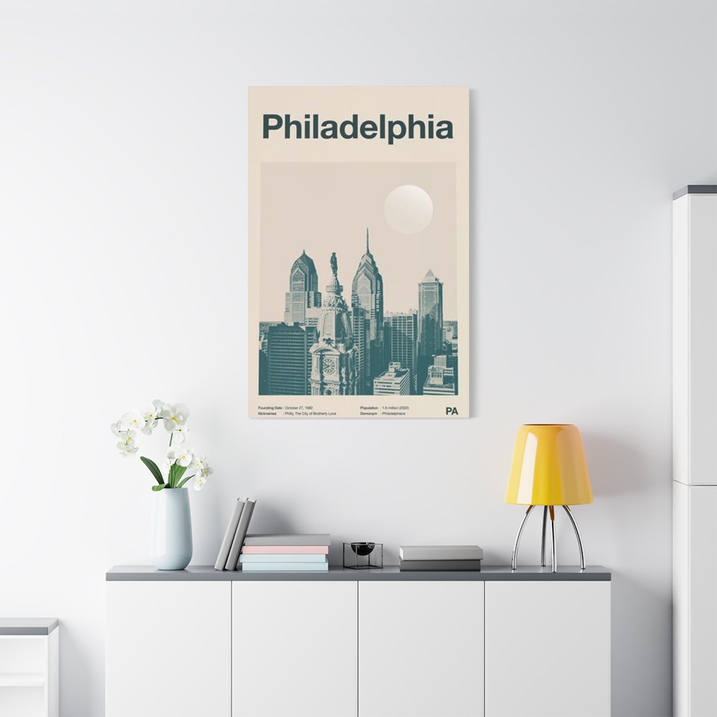 Philadelphia Pennsylvania Skyline Wall Art & Canvas Prints