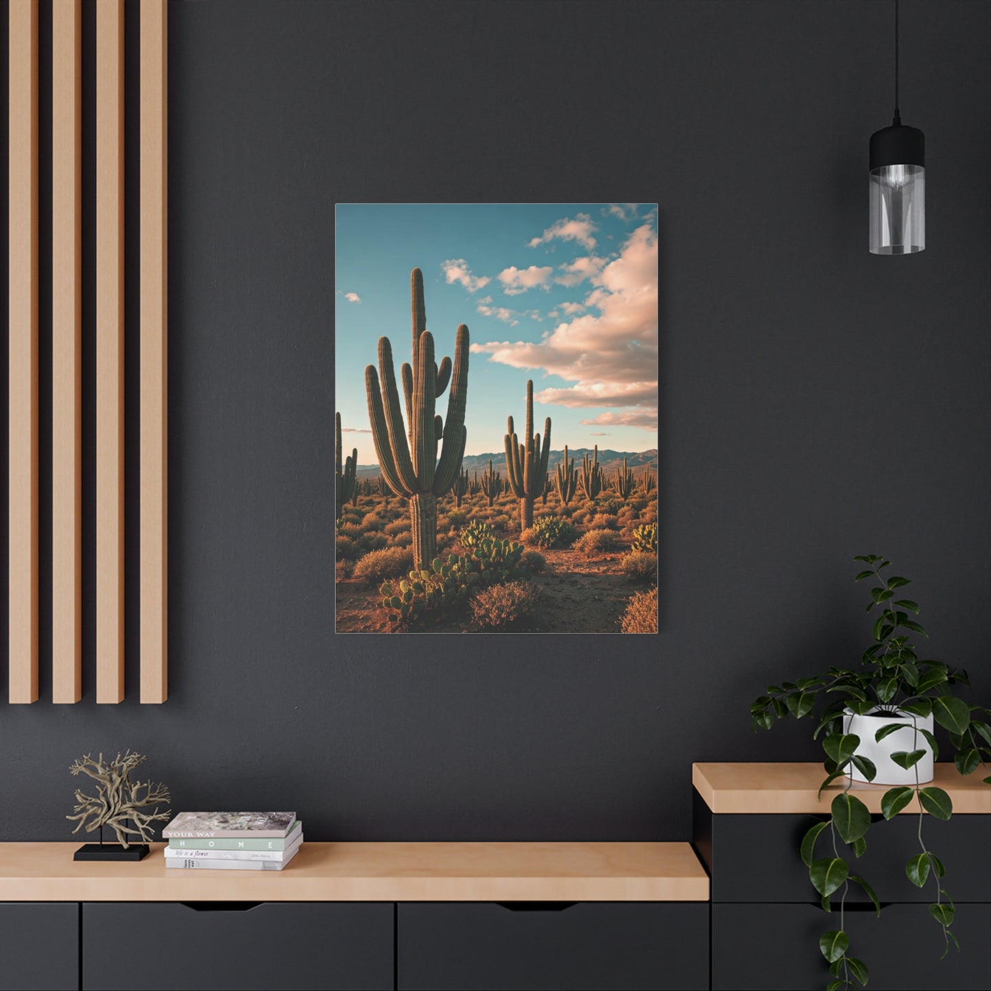 Golden Desert Saguaro Panorama Wall Art & Canvas Prints