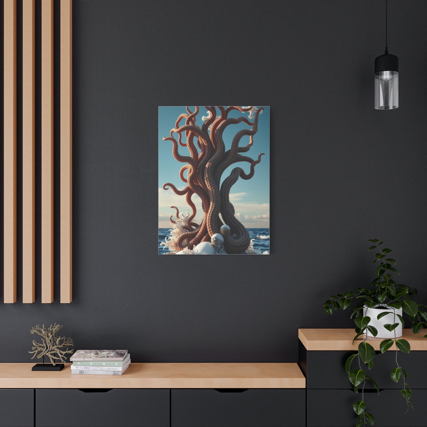 Aquamarine Marvel Canvas Wall Art & Canvas Print