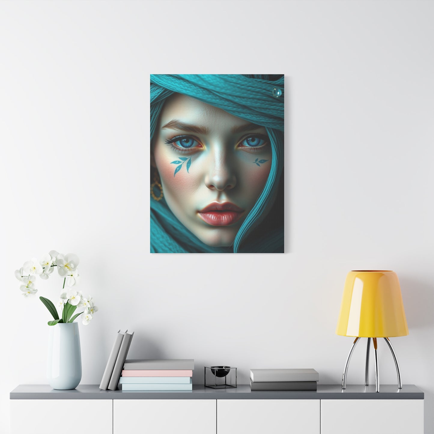 Turquoise Whisper Tapestry wall art & canvas print