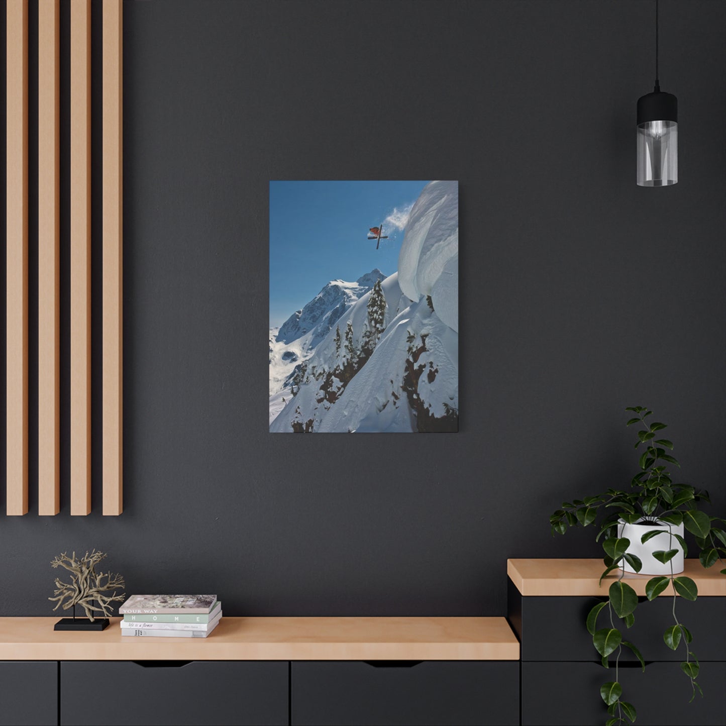 Ski Jumping From Snow Mountain Wall Art & Canvas Prints