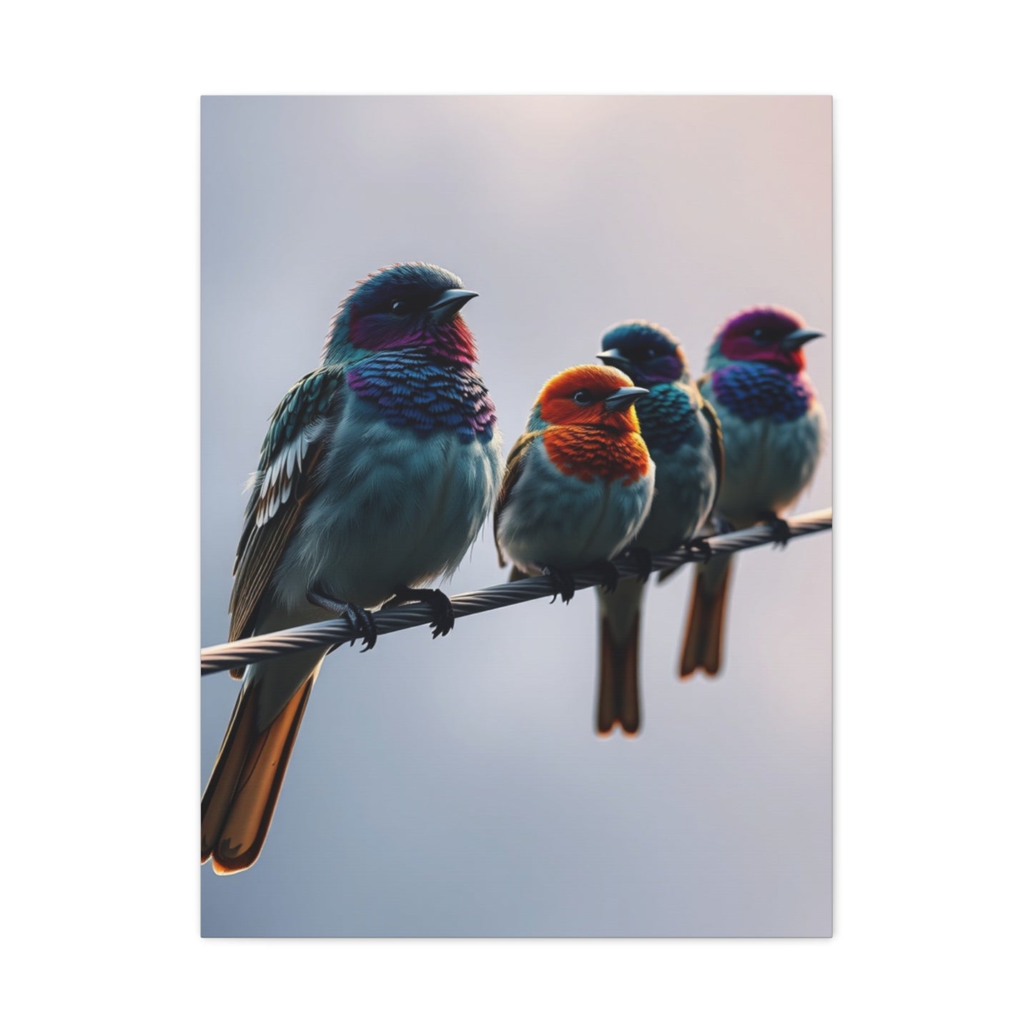 Masterpiece Birds On a Wire Art Vision Wall Art & Canvas Print