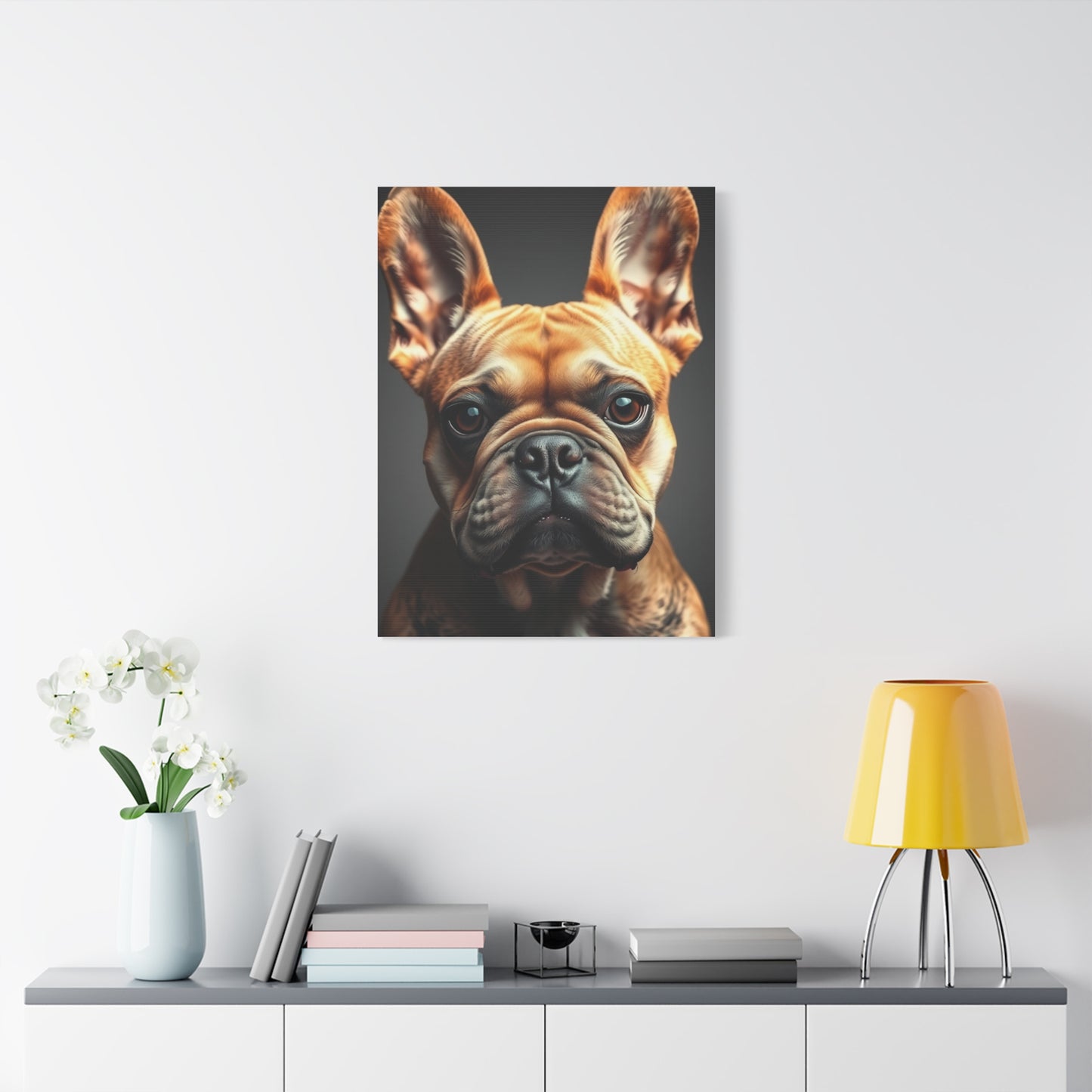 Parisian Canine Elegance Canvas