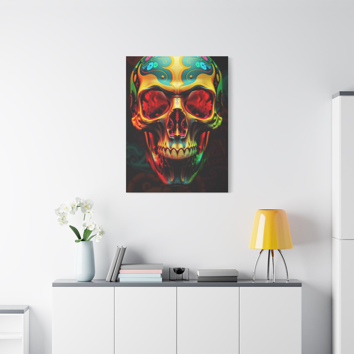 Ethereal Skull Illusion Wall Art & Canvas Print