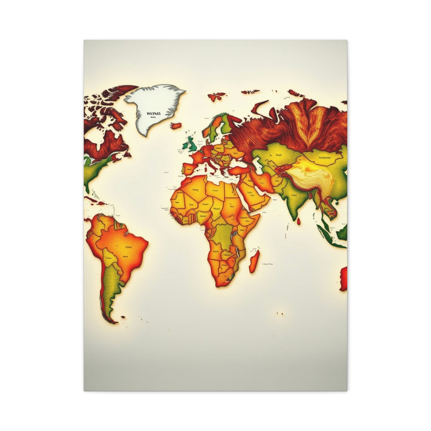 Supreme World Map Art Collection Wall Art & Canvas Print