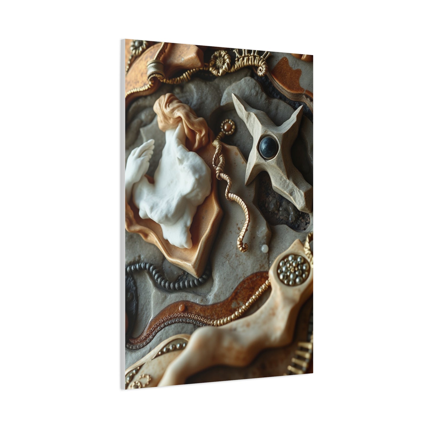 Collection Charcoal, Onyx, and Ivory Art Art Wall Art & Canvas Print